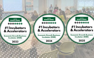 EGBI is ranked #1 Business Accelerator in Central Texas by the Austin Business Journal for 3rd consecutive year
